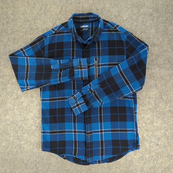 Tony Hawk Shirt Mens Small Plaid Flannel Button Up Skateboarding Casual - Picture 1 of 7